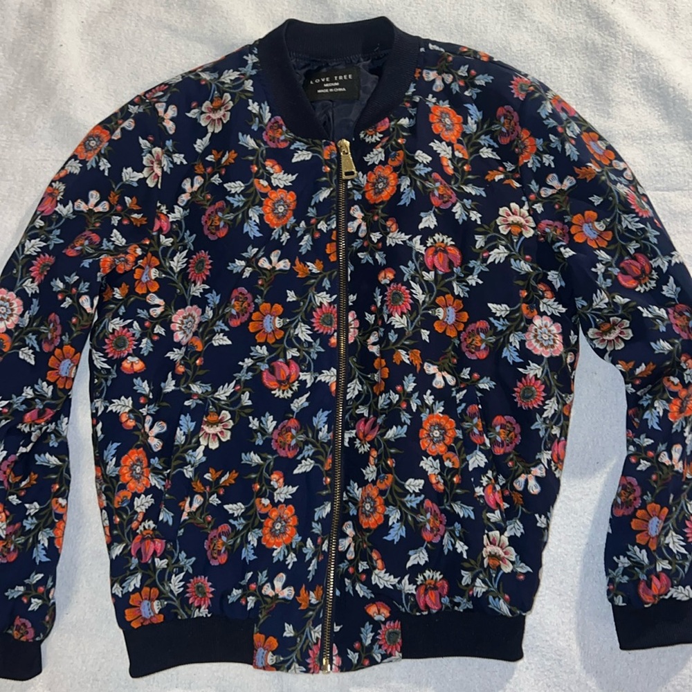 Love Tree Flower zip up jacket
